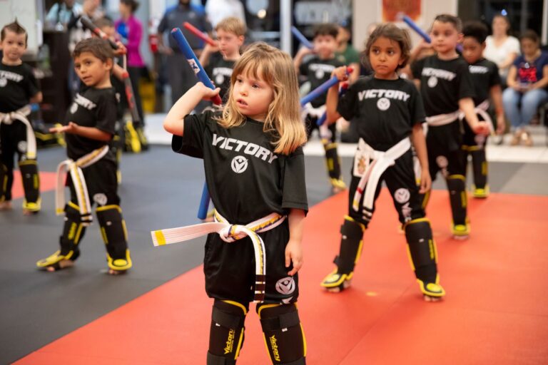 A Group of Kids Training With Nunchucks at Victory Martial Arts in Mesa, Arizona