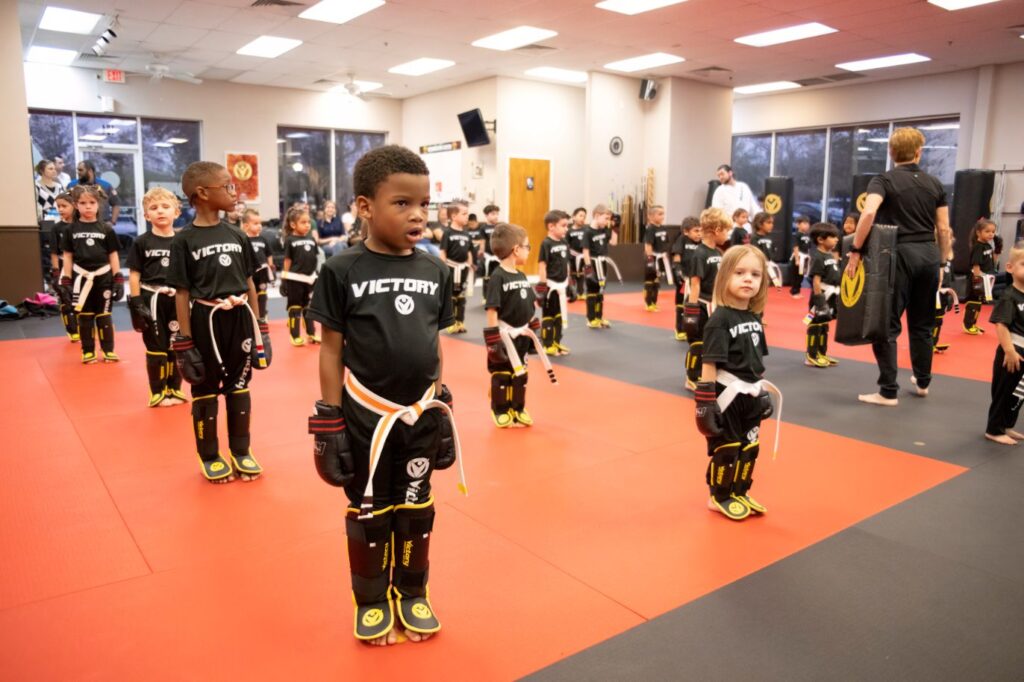 Kids Aligned And Ready for Training at Victory Martial Arts in Lake Mary, Florida