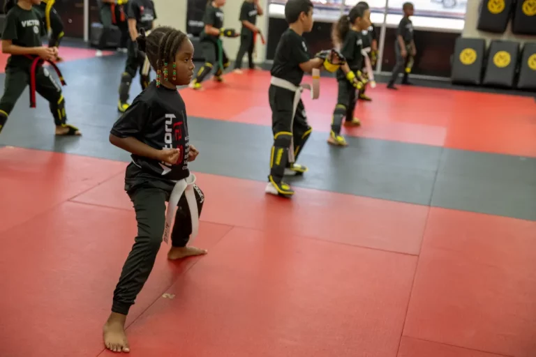 Kids Focused and Lined Up For the Karate Class at Victory Martial Arts in Shadow Hills, Nevada