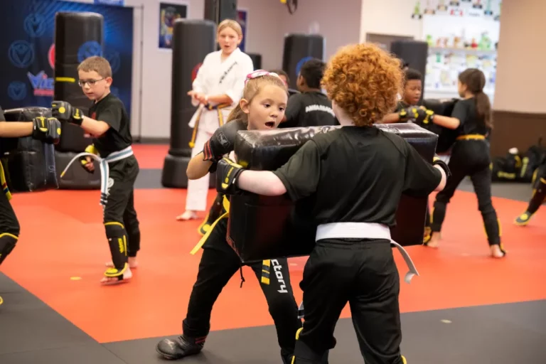 Excited Kids During the Martial Arts Class in Stone Oak, Texas