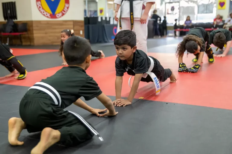 Boys And Girls Performing Karate Drills in Lake Nona, Florida